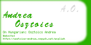 andrea osztoics business card